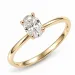 oval lab grown diamant solitairering i 14 karat gull 1,0 ct
