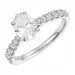 lab grown diamant ring i 14 karat hvitt gull 1,0 ct 0,34 ct
