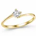 lab grown diamant solitairering i 14 karat gull 0,25 ct