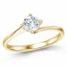 lab grown diamant solitairering i 14 karat gull 0,50 ct