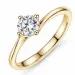 lab grown diamant solitairering i 14 karat gull 0,50 ct