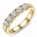 lab grown diamant alliansering i 14 karat gull 5 x 0,15 ct