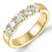 lab grown diamant ring i 14 karat gull 5 x 0,10 ct