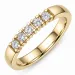 5 x 0,05 ct lab grown diamant alliansering i 14 karat gull 0,25 ct