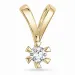 0,20 ct lab grown diamant anheng i 14 karat gull 0,20 ct