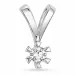 0,20 ct lab grown diamant anheng i 14 karat hvitt gull