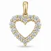 hjerte lab grown diamant anheng i 14 karat gull 0,85 ct