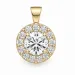 lab grown diamant anheng i 14 karat gull 1,0 ct 0,48 ct