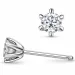 2 x 0,40 ct lab grown diamant solitaireørepynt i 14 karat hvitt gull med lab grown diamant 