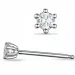 2 x 0,40 ct lab grown diamant solitaireørepynt i 14 karat hvitt gull med lab grown diamant 