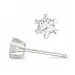 2 x 0,10 ct lab grown diamant solitaireørepynt i 14 karat hvitt gull med lab grown diamant 