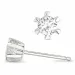 2 x 0,20 ct lab grown diamant solitaireørepynt i 14 karat hvitt gull med lab grown diamant 