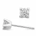 2 x 0,50 ct lab grown diamant solitaireørepynt i 14 karat hvitt gull med lab grown diamant 