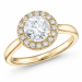 lab grown diamant ring i 14 karat gull 1,0 ct 0,21 ct