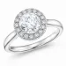 lab grown diamant ring i 14 karat hvitt gull 1,0 ct 0,21 ct