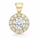 lab grown diamant anheng i 14 karat gull 0,50 ct 0,23 ct