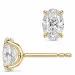 2 x 0,50 ct lab grown diamant solitaireørepynt i 14 karat gull med lab grown diamant (CVD) 