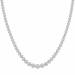 45 cm lab grown diamant halskjede i 14 karat hvitt gull 6,02 ct