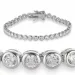 zirkon tennisarmbånd i sølv x 4,2 mm