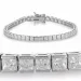 zirkon tennisarmbånd i sølv x 4 mm