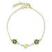 hjerte margeritt mørkegrønn armbånd i forgylt sølv - Maggie