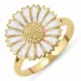 15 mm margeritt ring i forgylt sølv - Marie