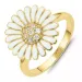 14 mm margeritt ring i forgylt sølv - Matilda