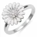 11 mm margeritt zirkon ring i sølv - Matilda