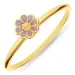 5 mm margeritt lilla ring i forgylt sølv - Maggie