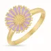 11 mm margeritt lilla ring i forgylt sølv - Marie