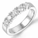 diamant alliansering i 14 karat hvitt gull 5 x 0,15 ct