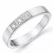 diamant alliansering i 14 karat hvitt gull 3 x 0,03 ct