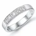 diamant alliansering i 14 karat hvitt gull 5 x 0,05 ct