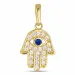 hamsas hånd zirkon anheng i 8 karat - Gold Collection