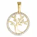 16 mm livets tre zirkon anheng i 8 karat - Gold Collection