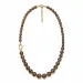 røykfarget kvarts halskjede i forgylt stål - AURA