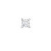 1 x 0,08 ct diamant solitaireørepynt i 14 karat hvitt gull med diamant 