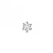 1 x 0,08 ct diamant solitaireørepynt i 14 karat hvitt gull med diamant 