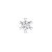 1 x 0,09 ct diamant solitaireørepynt i 14 karat hvitt gull med diamant 