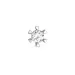 1 x 0,11 ct diamant solitaireørepynt i 14 karat hvitt gull med diamant 