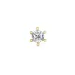 1 x 0,06 ct diamant solitaireørepynt i 14 karat gull med diamant 