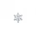 1 x 0,07 ct diamant solitaireørepynt i 14 karat hvitt gull med diamant 