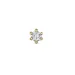 1 x 0,04 ct solitaireørepynt i 14 karat gull med diamant 
