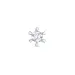 1 x 0,07 ct diamant solitaireørepynt i 14 karat hvitt gull med diamant 