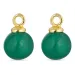 grønn onyks anheng til øredobber i forgylt sølv - Mix & Match