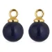 8 mm syntetisk blå safir anheng til øredobber i forgylt sølv - Mix & Match