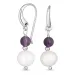 lange lilla amatyst øredobber i sølv - Loom Stones