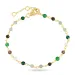 grønn armbånd i forgylt sølv - Loom Stones