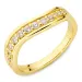 zirkon ring i forgylt messing - Eliné