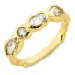 klar quartz ring i forgylt messing - Eliné